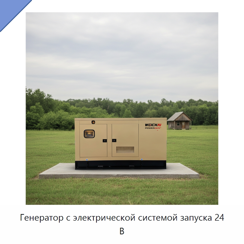 Генератор с электрической системой запуска 24 В — Дизельные генераторы