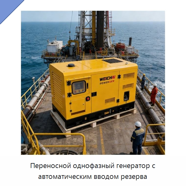 Переносной однофазный генератор с автоматическим вводом резерва — Дизельные генераторы