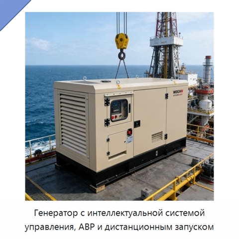 Генератор с интеллектуальной системой управления, АВР и дистанционным запуском