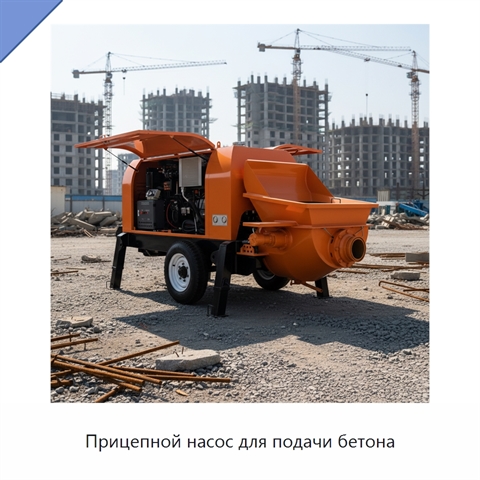 Прицепной насос для подачи бетона