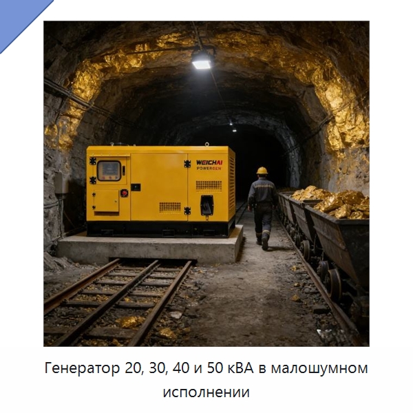 Генератор 20, 30, 40 и 50 кВА в малошумном исполнении — Дизельные генераторы