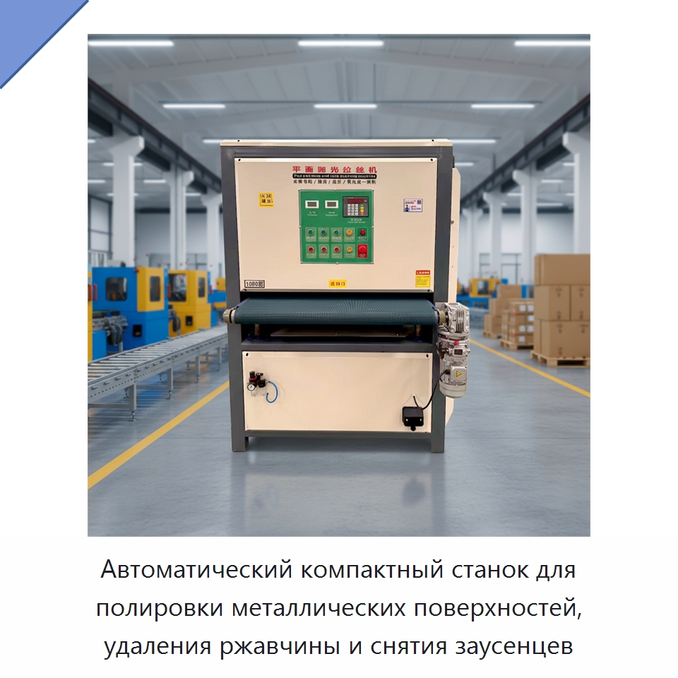 Автоматический компактный станок для полировки металлических поверхностей, удаления ржавчины и снятия заусенцев — Полировальные станки по металлу