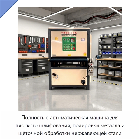 Полностью автоматическая машина для плоского шлифования, полировки металла и щёточной обработки нержавеющей стали