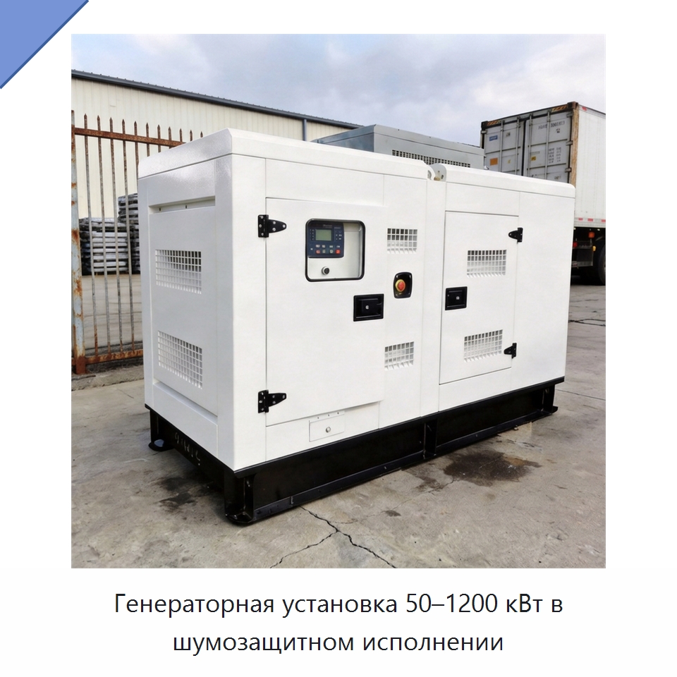 Генераторная установка 50–1200 кВт в шумозащитном исполнении — Дизельные генераторы
