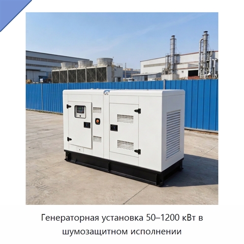 Генераторная установка 50–1200 кВт в шумозащитном исполнении