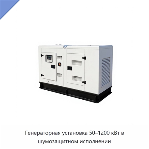 Генераторная установка 50–1200 кВт в шумозащитном исполнении