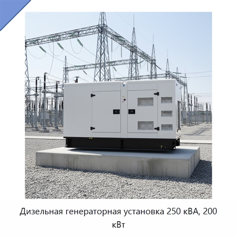 Дизельная генераторная установка 250 кВА, 200 кВт