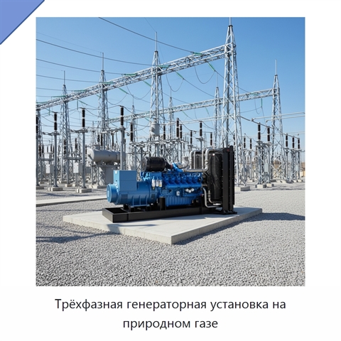Трёхфазная генераторная установка на природном газе