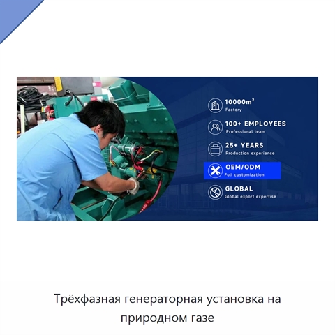Трёхфазная генераторная установка на природном газе