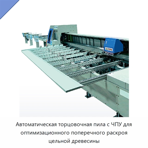 Автоматическая торцовочная пила с ЧПУ для оптимизационного поперечного раскроя цельной древесины