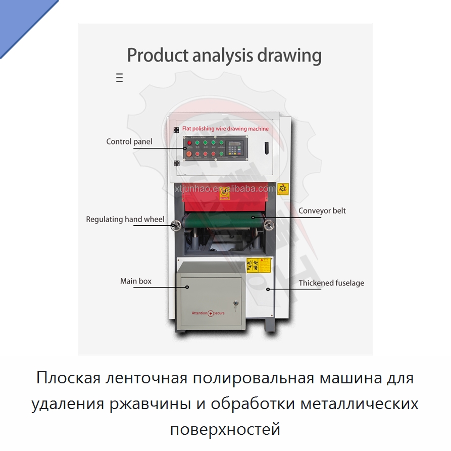 Плоская ленточная полировальная машина для удаления ржавчины и обработки металлических поверхностей — Полировальные станки по металлу