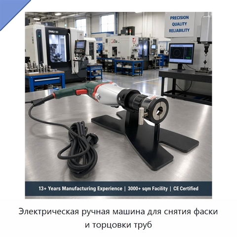 Электрическая ручная машина для снятия фаски и торцовки труб