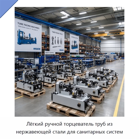 Лёгкий ручной торцеватель труб из нержавеющей стали для санитарных систем