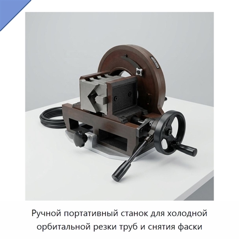 Ручной портативный станок для холодной орбитальной резки труб и снятия фаски