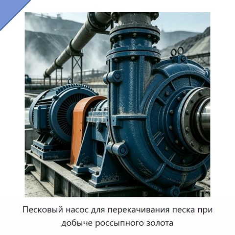 Песковый насос для перекачивания песка при добыче россыпного золота