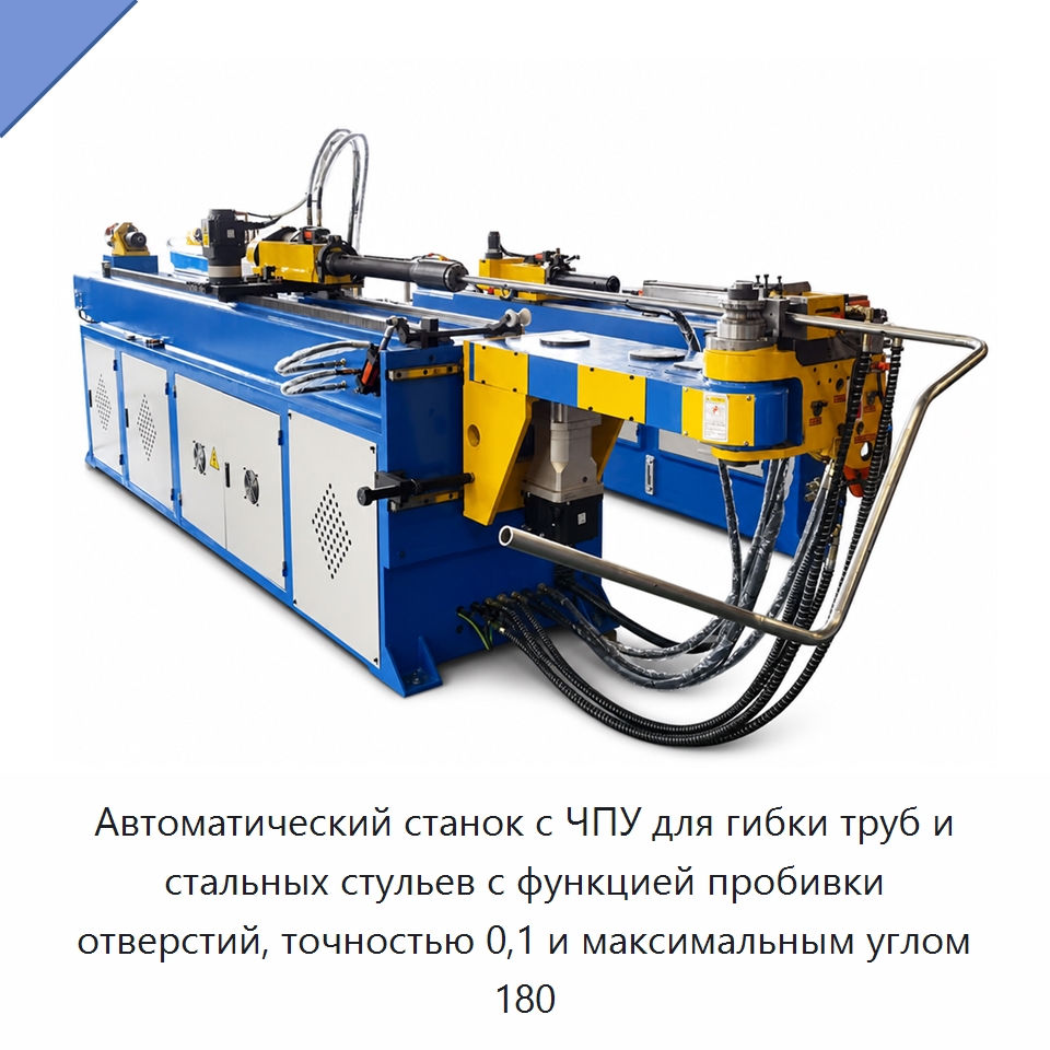 Автоматический станок с ЧПУ для гибки труб и стальных стульев с функцией пробивки отверстий, точностью 0,1 и максимальным углом 180 — Станки для обработки труб