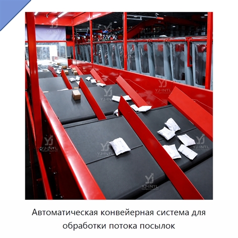 Автоматическая конвейерная система для обработки потока посылок