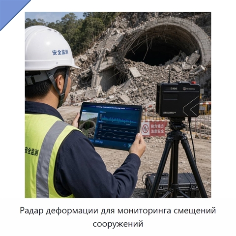 Радар деформации для мониторинга смещений сооружений