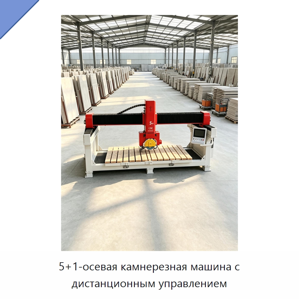 5+1-осевая камнерезная машина с дистанционным управлением — Оборудование для обработки камня