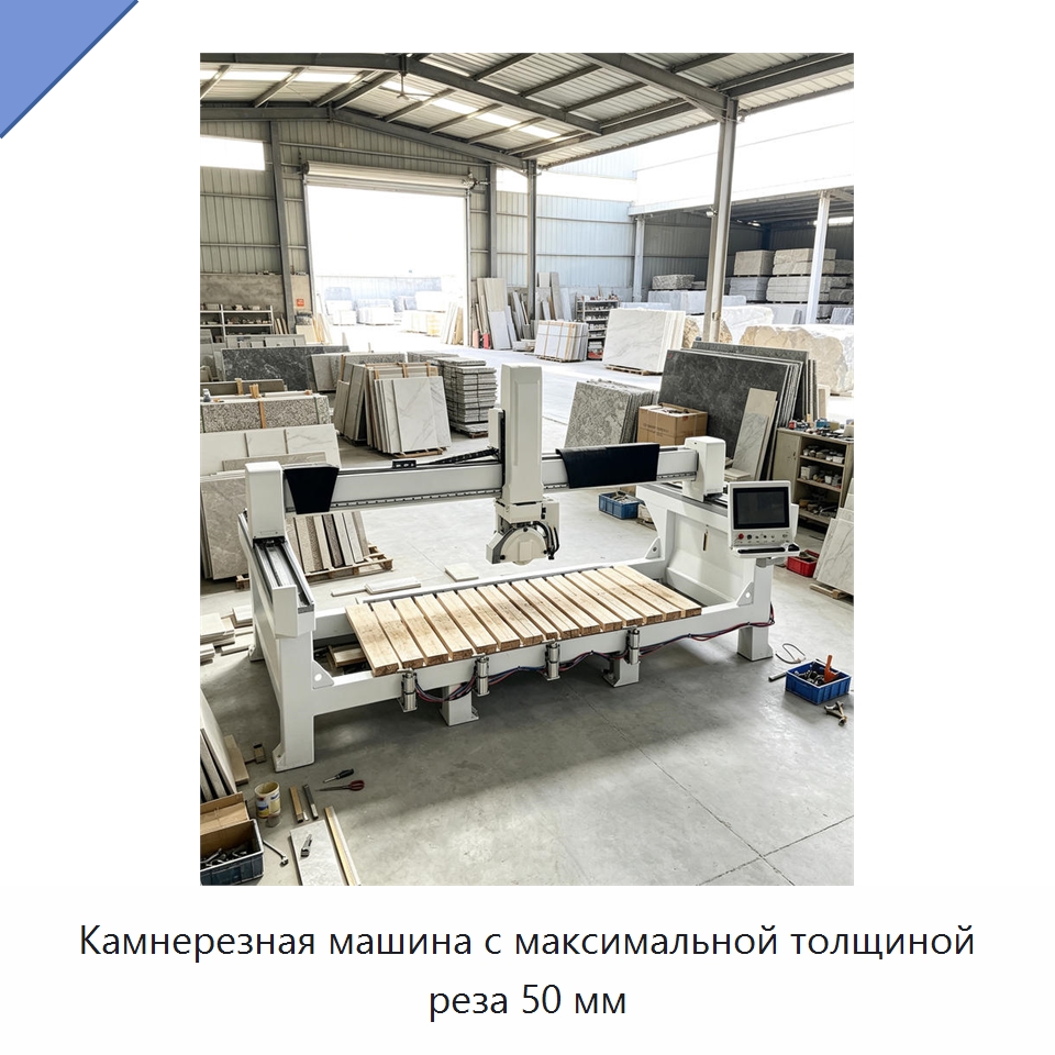 Камнерезная машина с максимальной толщиной реза 50 мм — Оборудование для обработки камня