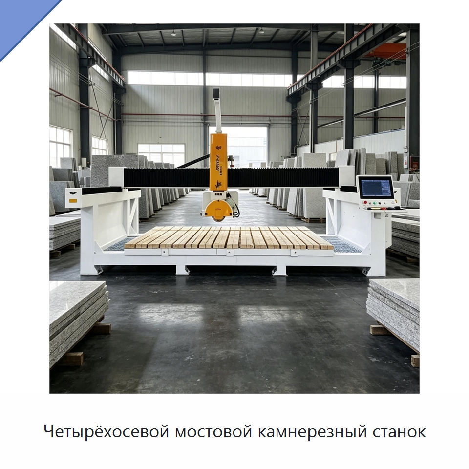 Четырёхосевой мостовой камнерезный станок — Оборудование для обработки камня