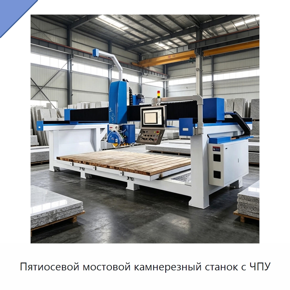 Пятиосевой мостовой камнерезный станок с ЧПУ — Оборудование для обработки камня