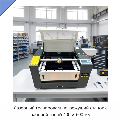 Лазерный гравировально-режущий станок с рабочей зоной 400 × 600 мм