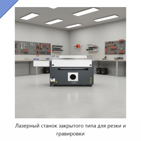 Лазерный станок закрытого типа для резки и гравировки