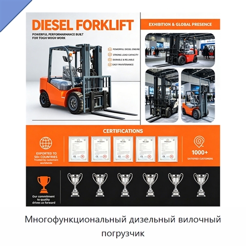 Многофункциональный дизельный вилочный погрузчик