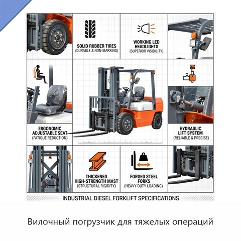 Вилочный погрузчик для тяжелых операций