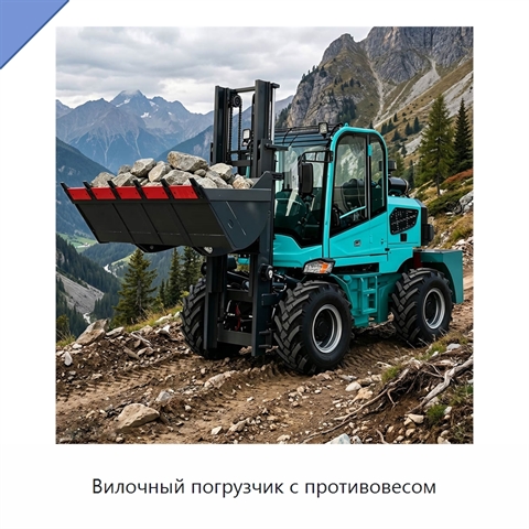 Вилочный погрузчик с противовесом