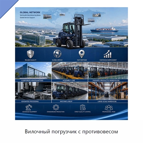Вилочный погрузчик с противовесом