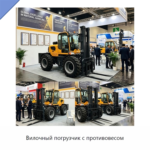 Вилочный погрузчик с противовесом