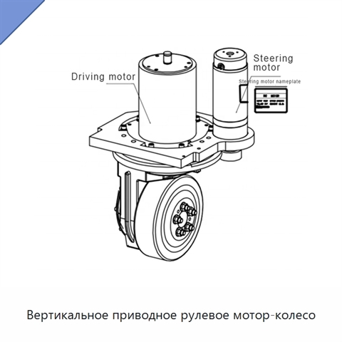 Вертикальное приводное рулевое мотор-колесо