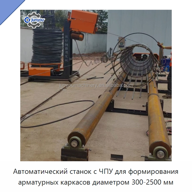 Автоматический станок с ЧПУ для формирования арматурных каркасов диаметром 300-2500 мм — Гибочные станки