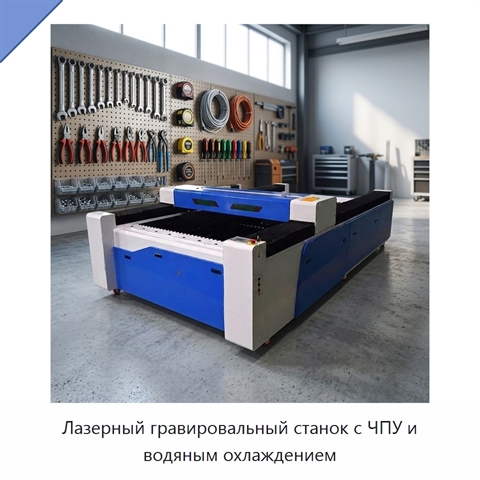 Лазерный гравировальный станок с ЧПУ и водяным охлаждением