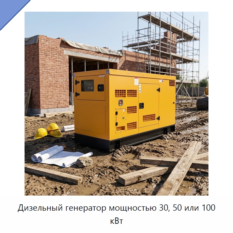 Дизельный генератор мощностью 30, 50 или 100 кВт — Дизельные генераторы