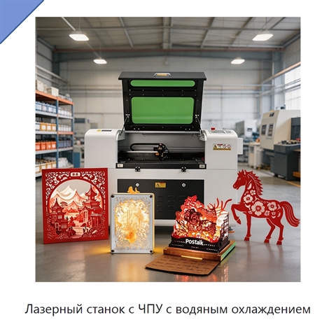 Лазерный станок с ЧПУ с водяным охлаждением