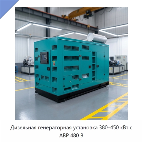 Дизельная генераторная установка 380–450 кВт с АВР 480 В