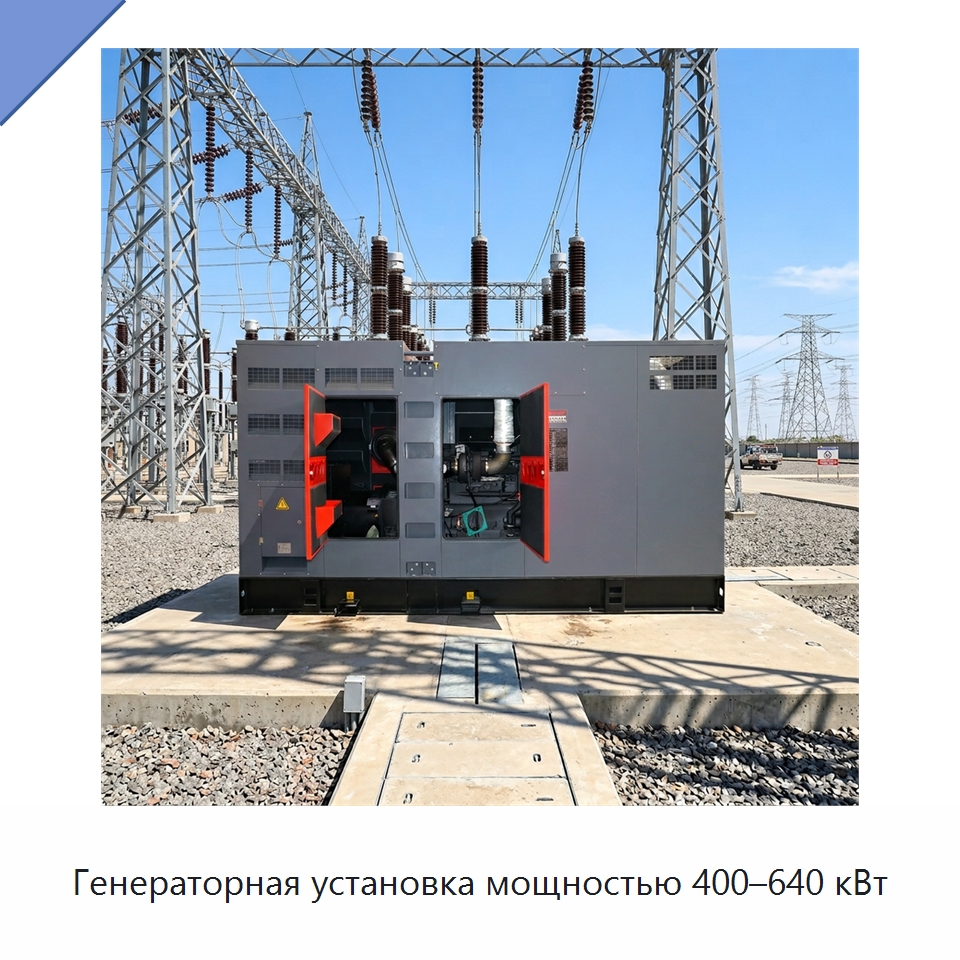 Генераторная установка мощностью 400–640 кВт — Дизельные генераторы