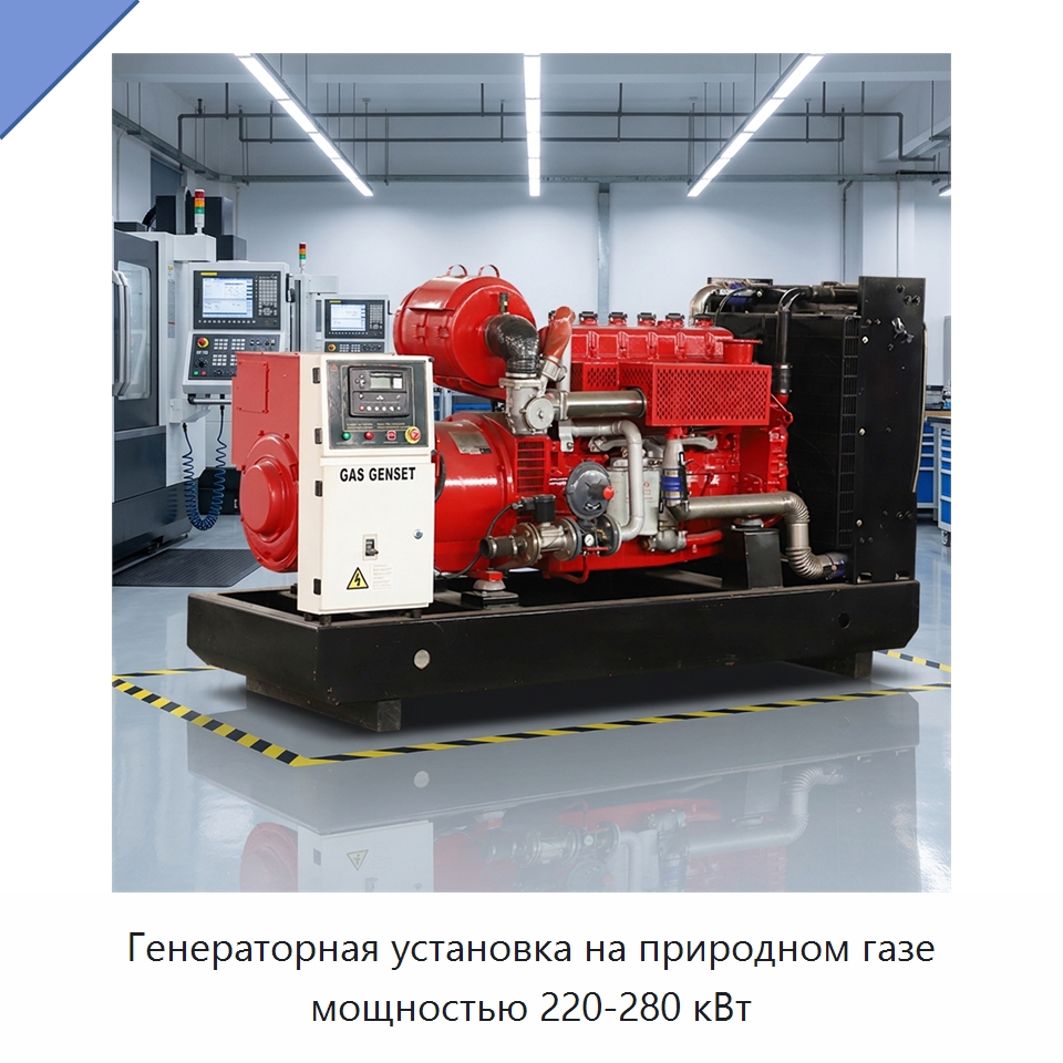 Генераторная установка на природном газе мощностью 220-280 кВт — Дизельные генераторы