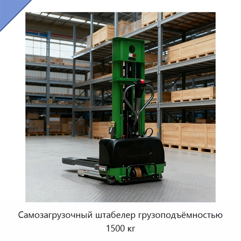 Самозагрузочный штабелер грузоподъёмностью 1500 кг