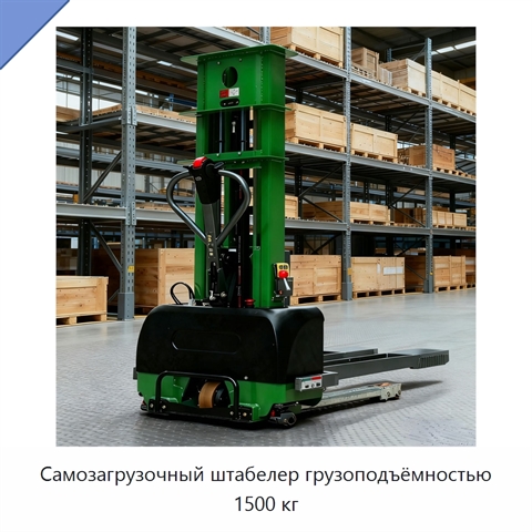 Самозагрузочный штабелер грузоподъёмностью 1500 кг