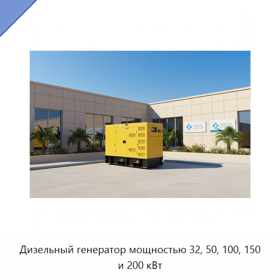 Дизельный генератор мощностью 32, 50, 100, 150 и 200 кВт — Дизельные генераторы