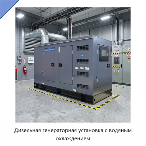 Дизельная генераторная установка с водяным охлаждением