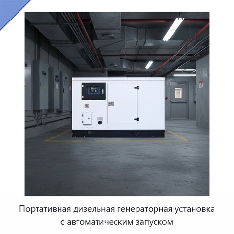 Портативная дизельная генераторная установка с автоматическим запуском