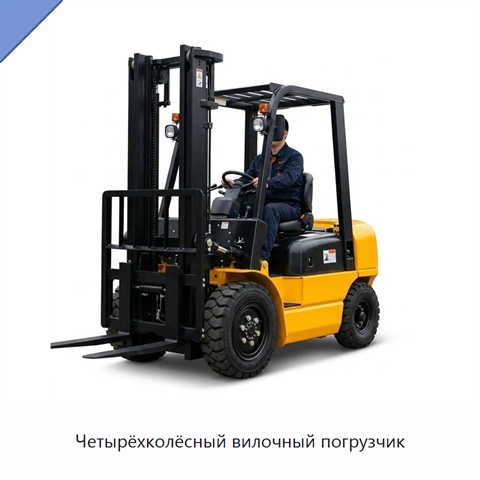 Четырёхколёсный вилочный погрузчик