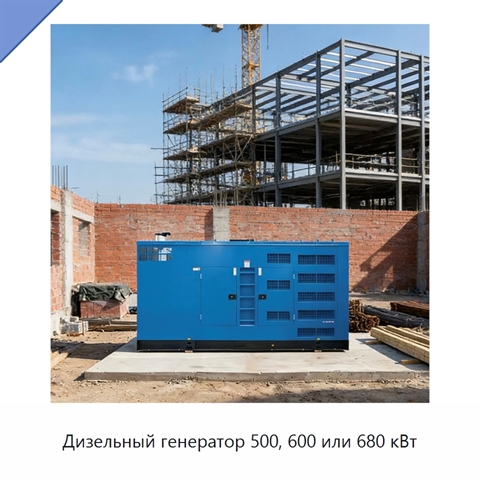 Дизельный генератор 500, 600 или 680 кВт