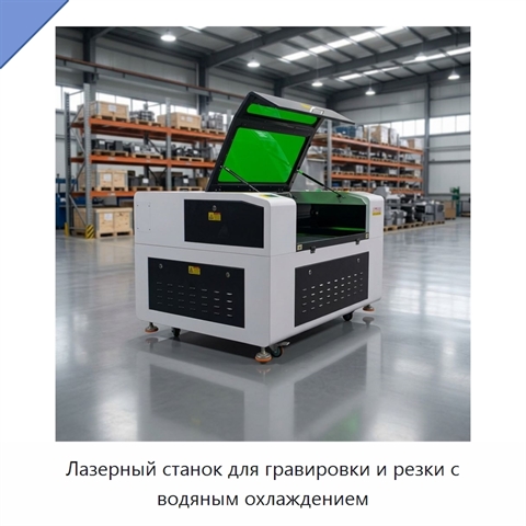 Лазерный станок для гравировки и резки с водяным охлаждением