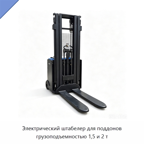 Электрический штабелер для поддонов грузоподъемностью 1,5 и 2 т